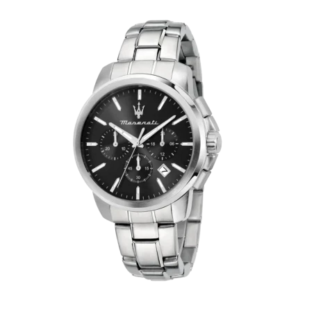 Reloj Maserati Succeso Plateado y Negro Cronógrafo Hombre R8873621046