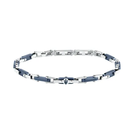 Pulsera Maserati Ceramic Plateada y Azul Hombre JM226ATZ76