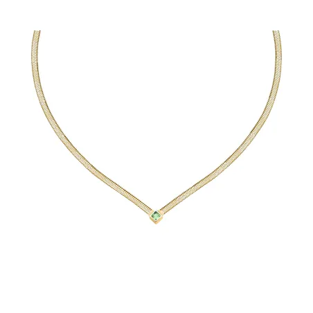 Collar Morellato Acero Baño Oro y Cristal Blanco Mujer SAVY30