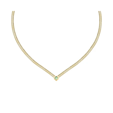 Collar Morellato Acero Baño Oro y Cristal Blanco Mujer SAVY30