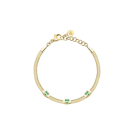 Pulsera Morellato Acero Baño Oro y Cristal Verde Mujer SAVY31