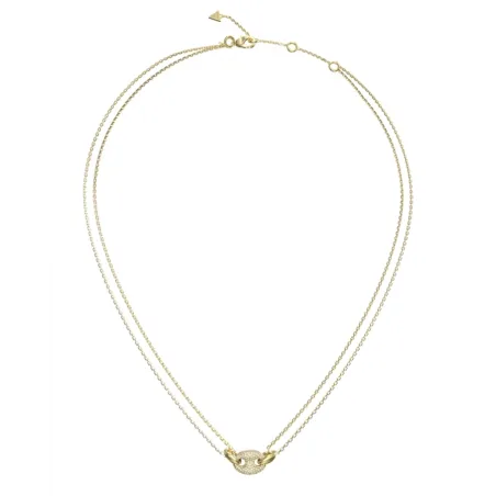 Collar Guess Marina Calabrote Acero Baño Oro y Circonitas Blancas JUBN06220JWYGT-U