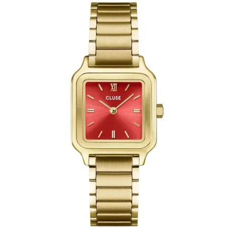 Reloj Cluse Gracieuse Petite Mujer Dorado y Rojo Sandía Analógico CW11827