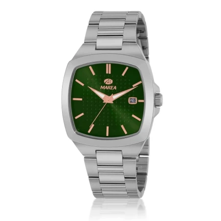 Reloj Marea Plateado y Verde Analógico Hombre B36219/3