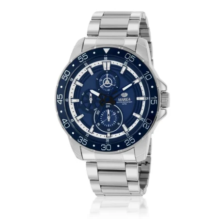 Reloj Marea Plateado y Azul Multifunción Hombre B41450/2