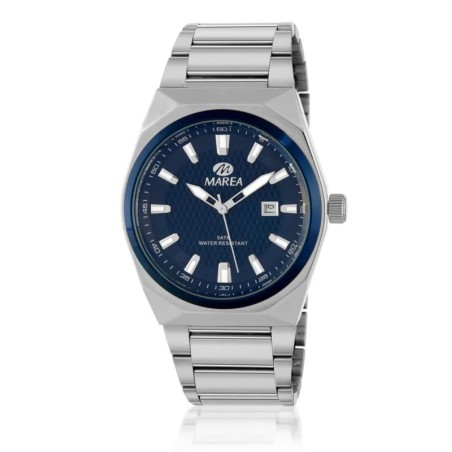 Reloj Marea Plateado y Azul Analógico Hombre B36223/1