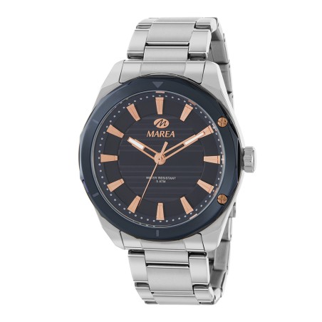 Reloj Marea Plateado y Azul Analógico Hombre B54298/3