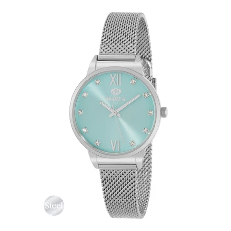 Reloj Marea Plateado y Turquesa Analógico Mujer B54302/1