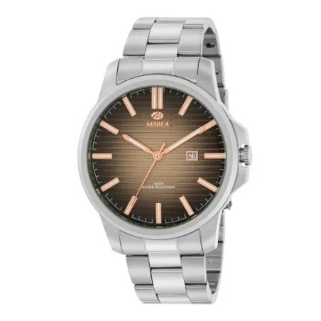 Reloj Marea Plateado y Marrón Analógico Hombre B36213/3