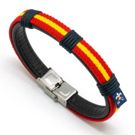 Pulsera Hispania Wake Up Hombre Marrón Bandera España 121-1C-2AAA