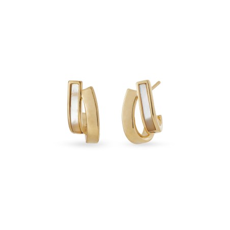 Pendientes Vidal&Vidal Carol Semiluna Baño Oro y Madreperla G4081A