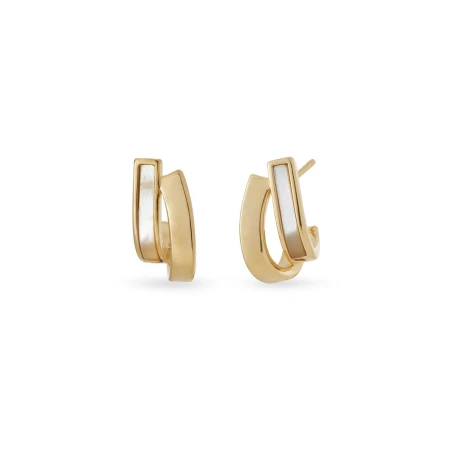 Pendientes Vidal&Vidal Carol Semiluna Baño Oro y Madreperla G4081A