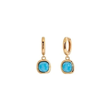 Pendientes Vidal&Vidal Zahara Aro Baño Oro y Turquesa Sintético X48509