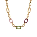 Collar Vidal&Vidal Gelato Eslabones Baño Oro y Acetato Multicolor X9669040A