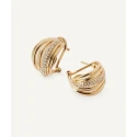 Pendientes Vidal&Vidal Allure Semiluna Baño Oro y Circonitas Blancas X48165