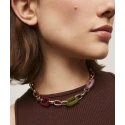 Collar Vidal&Vidal Gelato Eslabones Baño Oro y Acetato Multicolor X9669040A