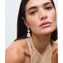 Pendientes Vidal&Vidal Zahara Baño Oro y Turquesa Sintético X48515