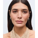 Pendientes Vidal&Vidal Semiluna Zahara Baño Oro y Turquesa Sintético X48507