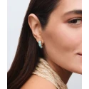 Pendientes Vidal&Vidal Semiluna Zahara Baño Oro y Turquesa Sintético X48507