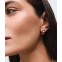 Pendientes Vidal&Vidal Semiluna Zahara Baño Oro y Coral Sintético X48506