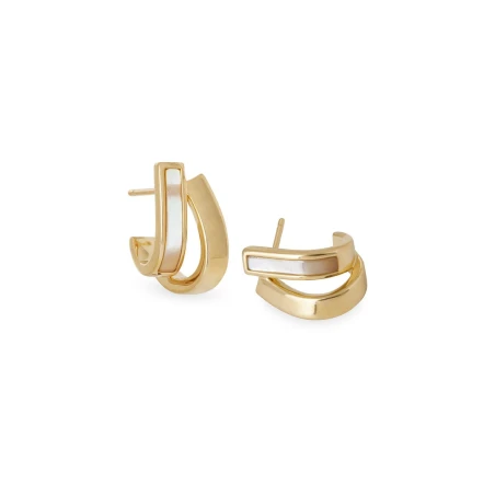 Pendientes Vidal&Vidal Carol Semiluna Baño Oro y Madreperla G4081A
