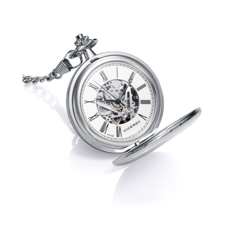Reloj de Bolsillo Viceroy Plateado Mecánico 41153-02