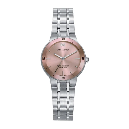 Reloj Mark Maddox Mission Plateado y Rosado Analógico Mujer MM1039-77