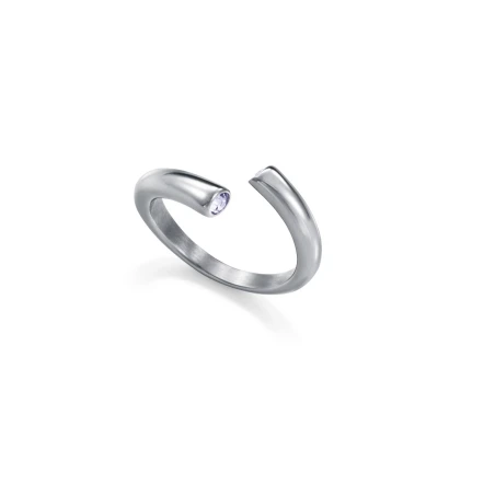 Anillo Viceroy Fashion Acero Abierto y Circonitas Blancas Mujer 15207A01212