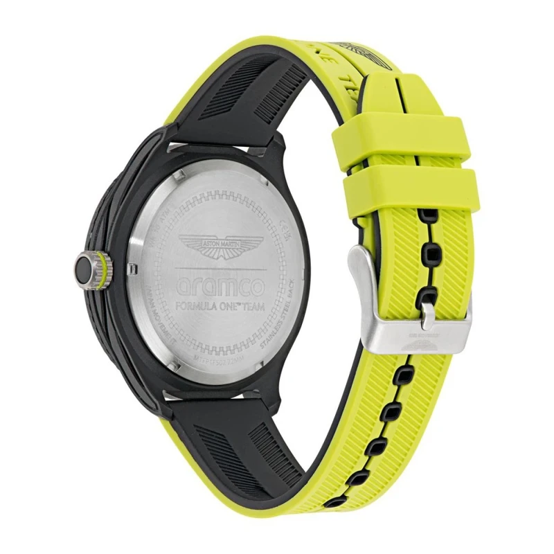 Reloj Aston Martin Formula 1 Amarillo y Negro Multifunción Hombre MTFP1F502