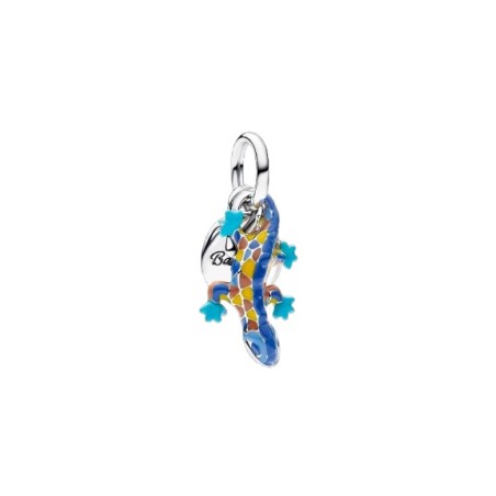 Charm Colgante Pandora Doble Salamandra y Etiqueta Grabable 794916C01