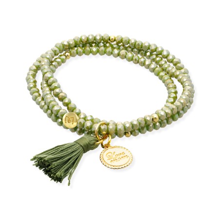 Pulsera Marina García Zen Amazonia Plata Baño Oro y "Love Mum" 91164U41G
