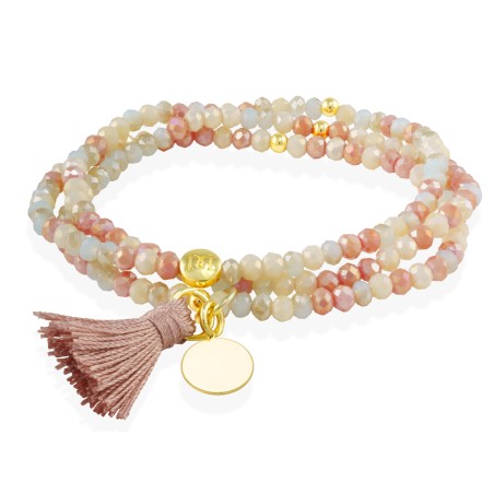 Pulsera Marina García Zen Make Up Plata Baño Oro y Chapa Circular 91043UXG