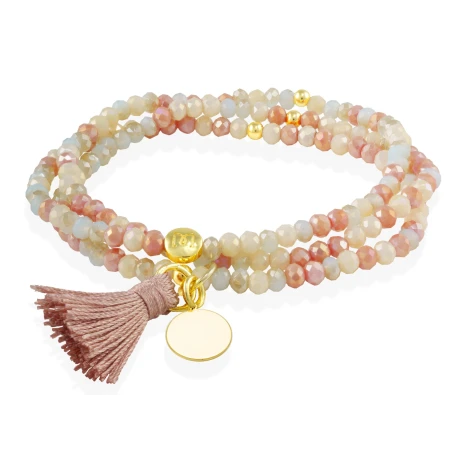 Pulsera Marina García Zen Make Up Plata Baño Oro y Chapa Circular 91043UXG
