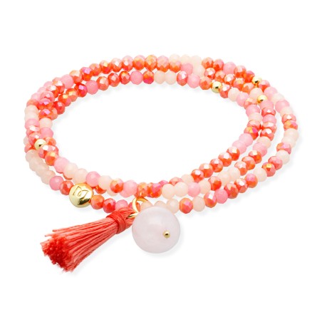 Pulsera Marina García Zen Peach y Piedra Facetada 91197UA