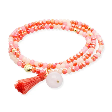Pulsera Marina García Zen Peach y Piedra Facetada 91197UA