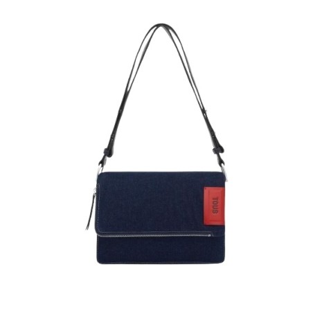 Bolso Bandolera TOUS Audree Soft Azul Marino Mediano 2002440534 