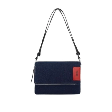 Bolso Bandolera TOUS Audree Soft Azul Marino Mediano 2002440534