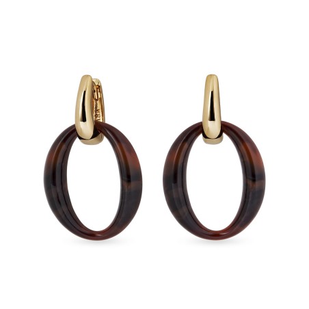 Pendientes Vidal&Vidal Coffe Baño Oro y Acetato Marrón G3983A
