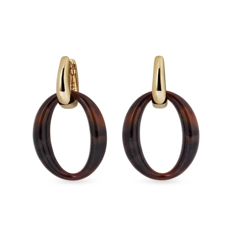 Pendientes Vidal&Vidal Coffe Baño Oro y Acetato Marrón G3983A