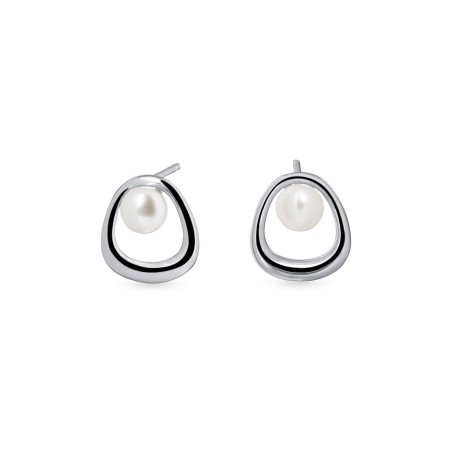 Pendientes Vidal&Vidal Baño Plata y Perla P4042A