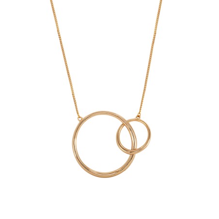 Collar Vidal&Vidal Amy doble Aro Entrelazado Baño Oro X9722575