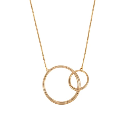 Collar Vidal&Vidal Amy doble Aro Entrelazado Baño Oro X9722575