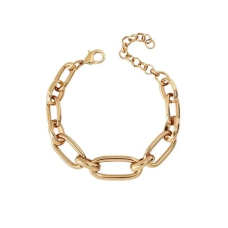 Pulsera Vidal&Vidal Hex Eslabones Baño Oro X9789617C