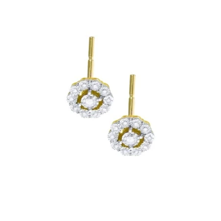 Pendientes Le Carré Rosetas Oro Amarillo y Diamantes GB235OA.00