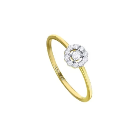 Anillo Le Carré Roseta Oro Amarillo y Diamantes GA196OA 