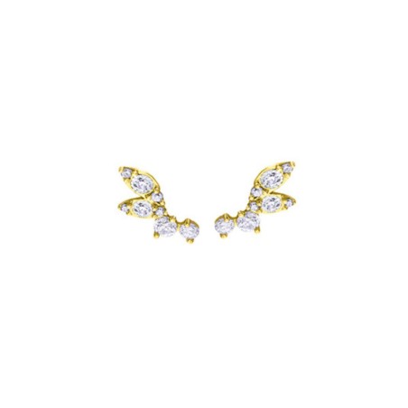 Pendientes Trepadores Le Carré Oro Amarillo 18kt y Diamantes GB234OA.00 