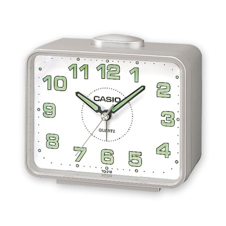 Reloj de mesa CASIO Plateado Analógico TQ-218-8EF