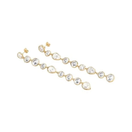 Pendientes Largos Agatha Paris Candy Baño Oro y Circonitas Blancas 02380762-137-TU