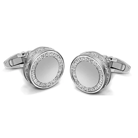 Gemelos Aston Martin Acero Inoxidable y Circonitas Hombre AM-034C