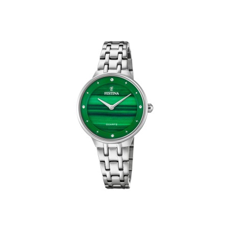 Reloj Festina Mademoiselle Plateado y Verde Analógico Mujer F20600/B